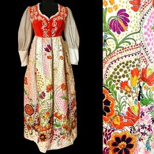 Vintage Wench Dress Renaissance Cosplay Velvet Bodice Empire Waist Quilted Maxi